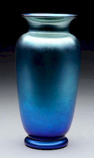 Blue Art Glass Vase.