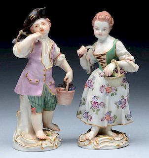 Meissen Man & Woman Figurines.