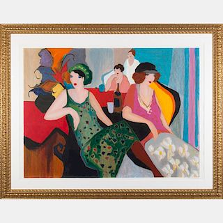 Itzchak (Isaac) Tarkay (1935-2012) In the Lounge, 1992, Serigraph on wove paper,