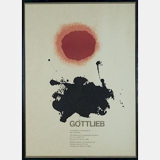 Adolph Gottlieb (1903-1974) Exhibitions at the Guggenheim and Whitney Museums, Silkscreen poster.
