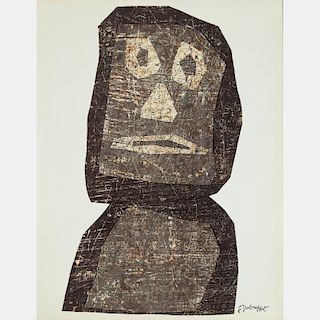Jean Dubuffet (1901-1985) Personnage, Lithograph,