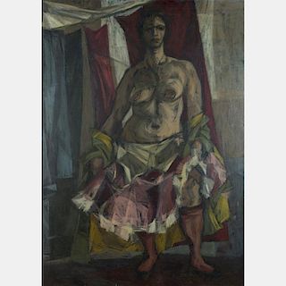Daniel Forst (b. 1936) Female Nude, Oil on canvas,