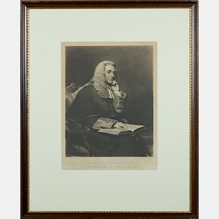 After Margaret Sarah Carpenter (1793-1872) Portrait of John Taylor Coleridge, Mezzotint.