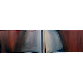 Patrick Kelly (20th Century) Second Wave, 1989, Oil on canvas, triptych,