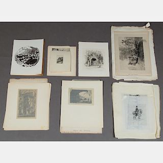 A Large Portfolio of Etchings, Lithographs and Mezzotints After Various Artists, 19th/20th Century,
