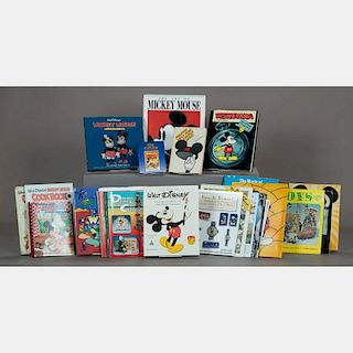A Collection of Twenty-Six Disney Related Books, Calendars, Catalogs, Magazines and Folder, 20th Century,