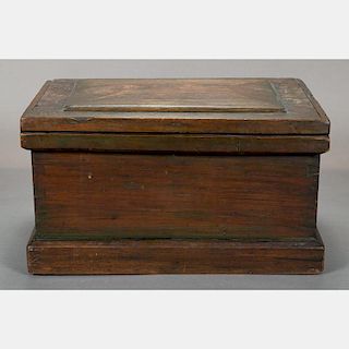 An American Oak and Pine Tool Chest, 19th Century.