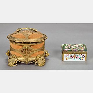 A Capodimonte Porcelain Box, 20th Century,