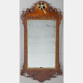 A Chippendale Carved Mahogany Mirror, 19th Century.