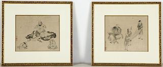 2 Chinese Luohan Paintings