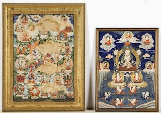 Two Antique Sino-Tibetan Thangkas