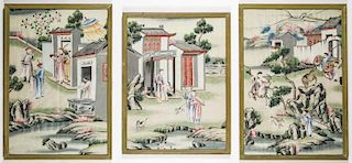 3 Large Framed Chinese Paintings