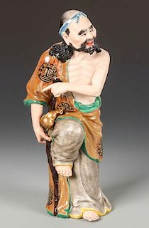 A Chinese Porcelain Figure of Li Tieguai
