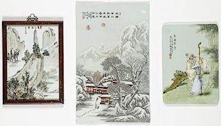 3 Chinese Porcelain Plaques