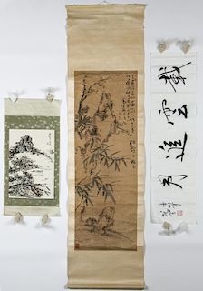 3 Chinese Painted Scrolls