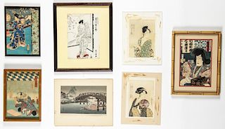 7 Japanese Woodblock Prints