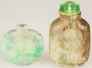 2 Chinese Jade Snuff Bottles