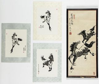 4 Chinese Horse Theme Works