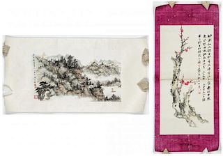 2 Chinese Painted Scrolls