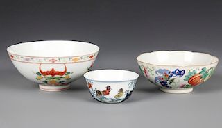 3 Chinese Porcelain Bowls