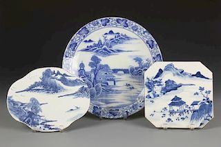 3 Chinese Blue an White Artifacts