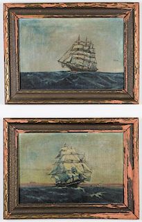 2 Nautical Oil Paintings
