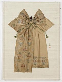 Antique Framed Japanese Textile
