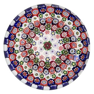 PARABELLE ARTIST PROOF PG-67 / CONCENTRIC MILLEFIORI PEDESTAL PAPERWEIGHT,