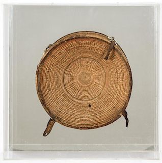 Framed African Rice Basket
