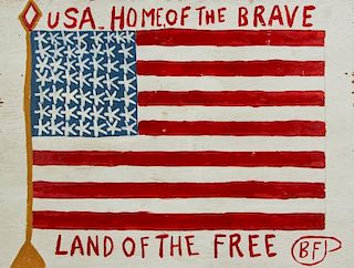 B.F. Perkins (American, 1904-1993) "USA, Home of the Brave, Land of the Free"