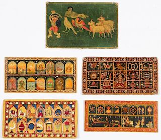 5 Old Indian/Jain Handmade & Embroidered Book Covers