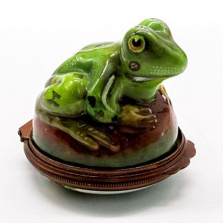 Halcyon Days Enamels Frog Bonbonniere Trinket Box