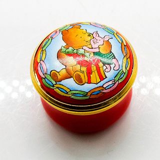 Rare Halcyon Days Enamels Mini Trinket Box Winnie The Pooh