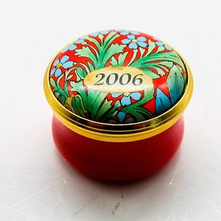 Halcyon Days Enamels Miniature Trinket Box 2006 Floral