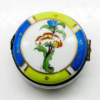 Limoges France Porcelain Trinket Box Floral