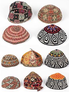 Collection of 10 Old Central Asian Hats
