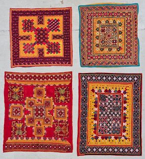 4 Old Finely Embroidered Textiles, Mehev People
