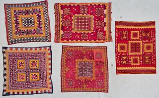 5 Old Finely Embroidered Textiles, Mehev People