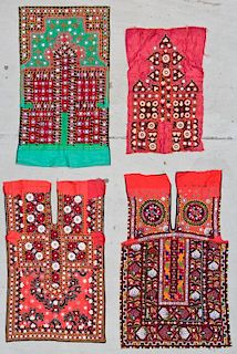 4 Old Finely Embroidered Sind Marriage Blouses