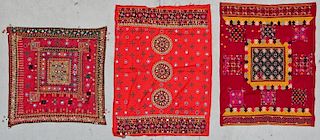 3 Old Embroidered Textiles, Meher People, Sind