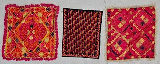 3 Old Finely Embroidered Textiles, India/Pakistan