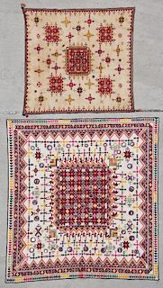 2 Old Finely Embroidered Textiles with Mirror Work