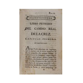 Hesteno, Benedicto. Camino Real de la Cruz.  Madrid: Por Blas Roman, 1785. 384 p. Ilustrado con grabados.