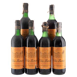 Viña Berceo. Reserva 1983 y 1985. Rioja. España. Piezas: 6. En presentación de 750 ml.