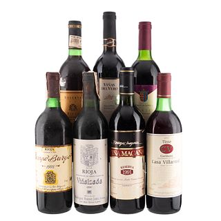 Lote de Vinos Tintos de España. Viñas del Vero. Campo Burgos. En presentaciones de 750 ml. Total de piezas: 7.