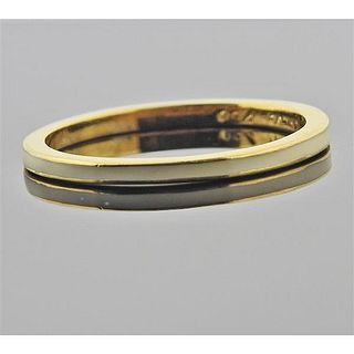 Hidalgo 18k Gold Enamel Band Ring