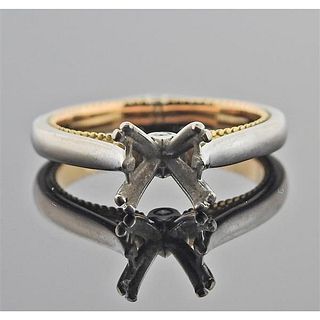 Verragio 18k Two Tone Gold Diamond Engagement Ring setting