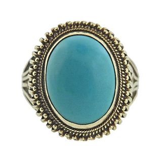 1960s 14k Gold Turquoise Ring