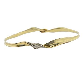 Ippolita Stardust 18k Gold Diamond Bangle  Bracelet