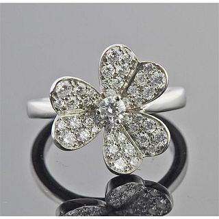 18kk Gold Diamond Flower Ring
